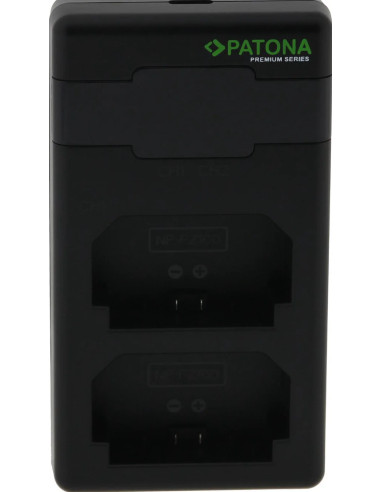 PATONA PREMIUM TWIN PERFORMANCE PD CHARGER FOR SONY NP-FZ100 A7 III A7M3 ALPHA 7 III A7 R III A7RM3 ALPHA 7 R III A9 INCL. USB-C