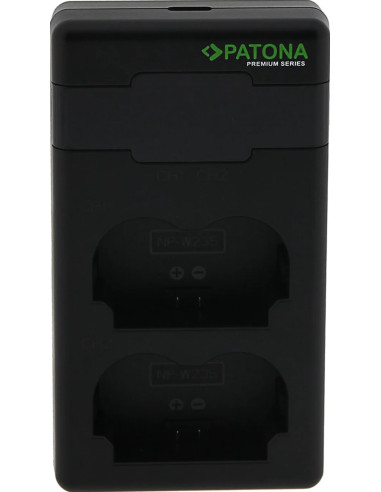 PATONA PREMIUM TWIN PERFORMANCE PD CHARGER FOR FUJI NP-W235 FUJIFILM X-T4 XT4 INCL. USB-C CABLE