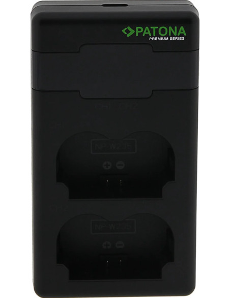 PATONA PREMIUM TWIN PERFORMANCE PD CHARGER FOR FUJI NP-W235 FUJIFILM X-T4 XT4 INCL. USB-C CABLE