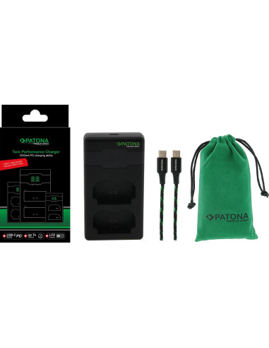 PATONA PREMIUM TWIN PERFORMANCE PD CHARGER FOR FUJI NP-W235 FUJIFILM X-T4 XT4 INCL. USB-C CABLE