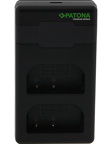 PATONA PREMIUM TWIN PERFORMANCE PD CHARGER FOR PANASONIC LUMIX DMC-GH3 GH3A GH4 DMW-BLF19 INCL. USB-C CABLE