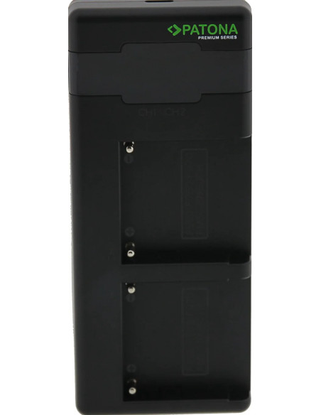 PATONA PREMIUM TWIN PERFORMANCE PD CHARGER FOR SONY F550 F750 F970 FM50 FM500H INCL. USB-C CABLE