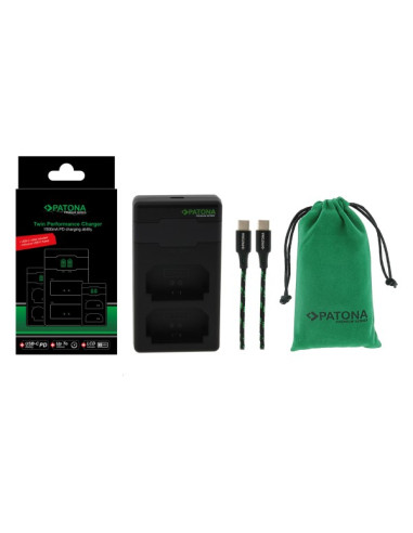 PATONA PREMIUM TWIN PERFORMANCE PD CHARGER FOR NIKON EN-EL15 D600 D750 D800 D810 D810A D7000 D7100 D7200 D750 INCL. USB-C CABLE