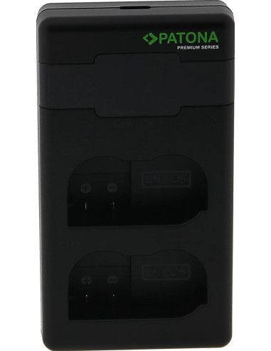 PATONA PREMIUM TWIN PERFORMANCE PD CHARGER FOR NIKON EN-EL15 D600 D750 D800 D810 D810A D7000 D7100 D7200 D750 INCL. USB-C CABLE