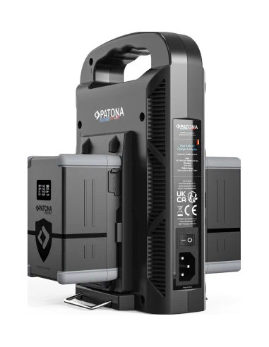 Caricabatterie Platinum a 2 canali per V-mount 6A*2 USB-C:PD100W out incluso cavo XLR a 4 pin