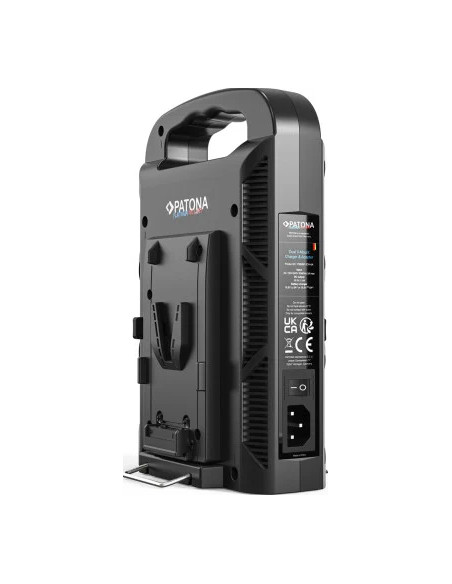 Caricabatterie Platinum a 2 canali per V-mount 6A*2 USB-C:PD100W out incluso cavo XLR a 4 pin