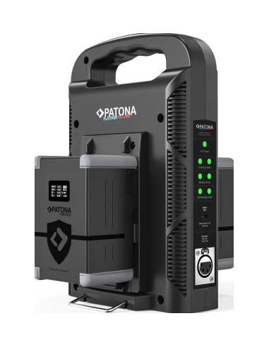 Caricabatterie Platinum a 2 canali per V-mount 6A*2 USB-C:PD100W out incluso cavo XLR a 4 pin