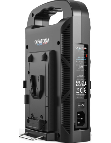 Caricabatterie Platinum a 2 canali per V-mount 6A*2 USB-C:PD100W out incluso cavo XLR a 4 pin