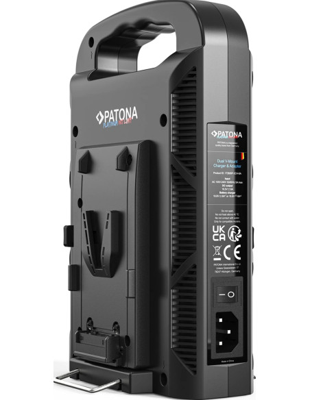 Caricabatterie Platinum a 2 canali per V-mount 6A*2 USB-C:PD100W out incluso cavo XLR a 4 pin