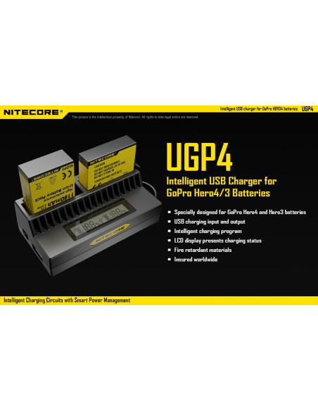NITECORE CARICABATTERIA UGP4 PER GOPRO