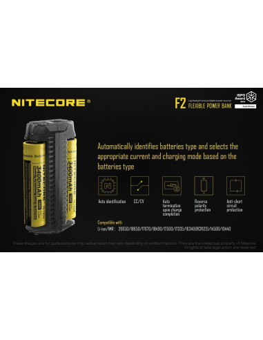 NITECORE CARICABATTERIA F2 UNIVERSALE