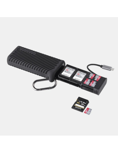 PGYTECH GM-163 LETTORE E WALLET PER MEMORY CARD NERO
