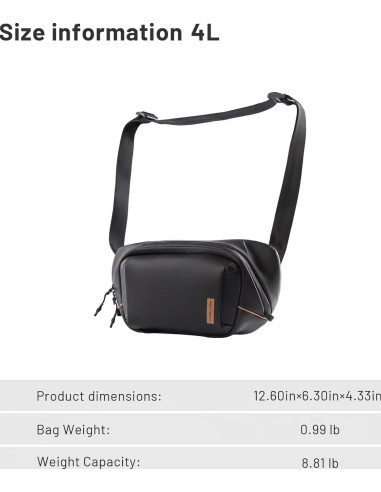 PGYTECH CB-150 ONEGO SOLO V2 BAG 4L OBSIDIAN