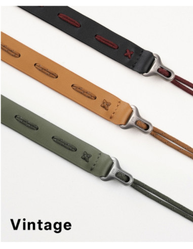 P-CB-583 CAMERA STRAP SLIM VINTAGE-OLIVE GREEN 