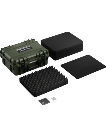 Tortoise T-230 Valigia Rigida con spugna e ruote - Verde Oliva