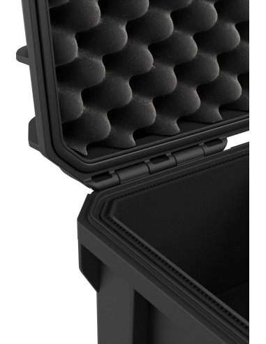 Tortoise T-230 Valigia Rigida con scomparto in spugna e ruote - Nero