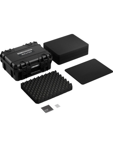 Tortoise T-230 Valigia Rigida con scomparto in spugna e ruote - Nero