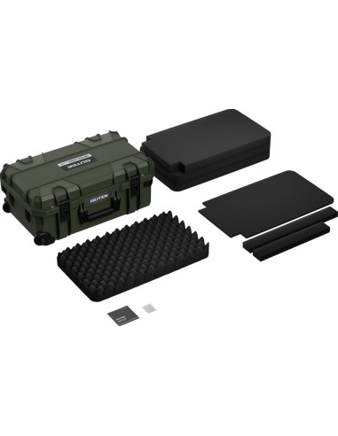 Tortoise T-300 Valigia Rigida con spugna e ruote - Verde Oliva