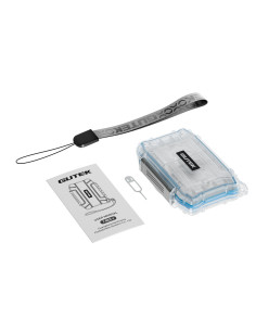 GUTEK CUSTODIA RIGIDA TORTOISE T-MCC-1 MEMORY CARD CASE TRANSPARENT