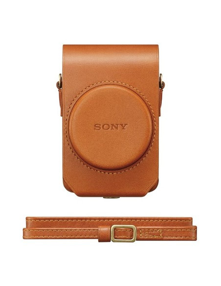 LCS-RXG Custodia Morbida in Pelle per Fotocamere serie RX100 Marrone