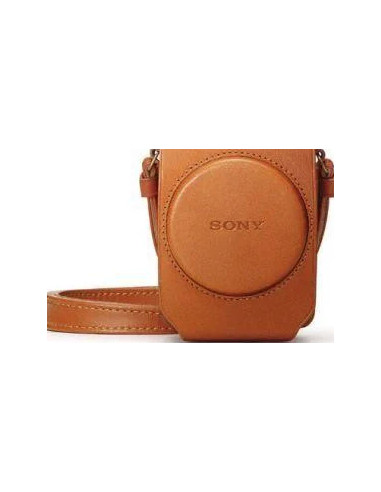 LCS-RXG Custodia Morbida in Pelle per Fotocamere serie RX100 Marrone