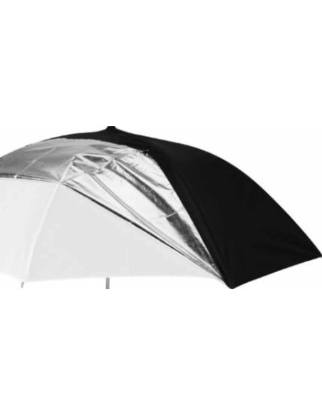 Ombrello D101 UB-006 40 Nero,Bianco,Argento