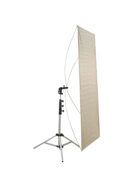 FALCON EYES SCHERMO RIFLETTORE 89X178 CON SUPPORTO PER STATIVO, SILVER/WHITE, RR-3570S