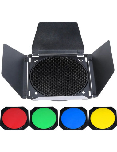 GODOX PORTAFILTRI CON 4 ALETTE + FILTRI COLORATI - ATTACCO BOWENS