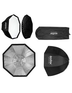 Softbox ottagonale a chiusura rapida 80cm con griglia