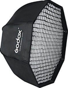 Softbox ottagonale a chiusura rapida 80cm con griglia 2