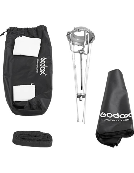 Softbox ottagonale a chiusura rapida 80cm con griglia