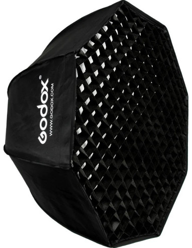 Softbox ottagonale a chiusura rapida 80cm con griglia
