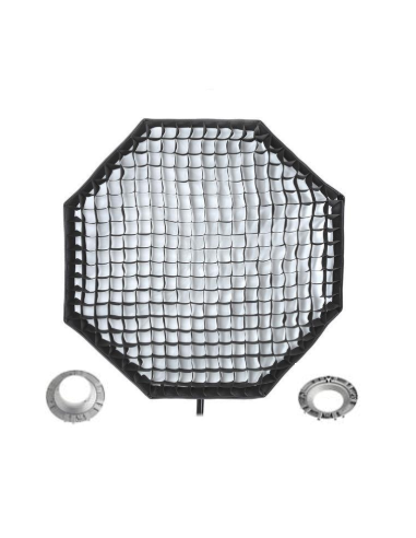 Softbox ottagonale 120cm con griglia a nido d'ape