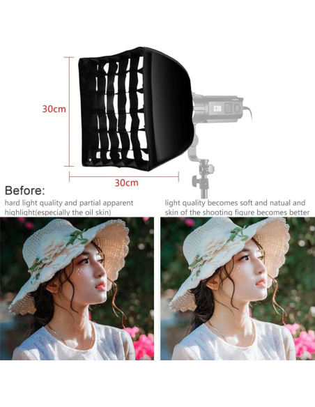 GODOX SOFTBOX SA-30 CON GRIGLIA 30X30 PER S30
